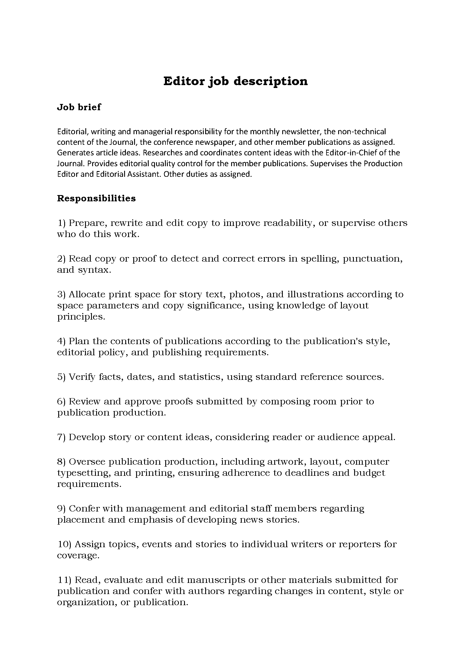 34-Editor job description